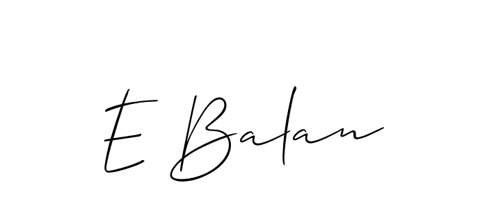How to make E Balan signature? Allison_Script is a professional autograph style. Create handwritten signature for E Balan name. E Balan signature style 2 images and pictures png