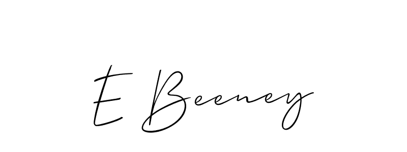 It looks lik you need a new signature style for name E Beeney. Design unique handwritten (Allison_Script) signature with our free signature maker in just a few clicks. E Beeney signature style 2 images and pictures png