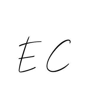 E C stylish signature style. Best Handwritten Sign (Allison_Script) for my name. Handwritten Signature Collection Ideas for my name E C. E C signature style 2 images and pictures png