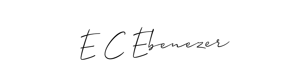 How to make E C Ebenezer signature? Allison_Script is a professional autograph style. Create handwritten signature for E C Ebenezer name. E C Ebenezer signature style 2 images and pictures png