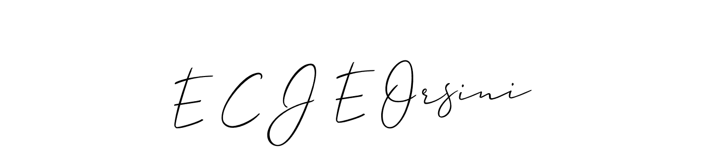 How to Draw E C J E Orsini signature style? Allison_Script is a latest design signature styles for name E C J E Orsini. E C J E Orsini signature style 2 images and pictures png