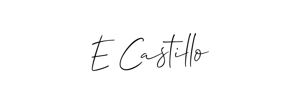 Design your own signature with our free online signature maker. With this signature software, you can create a handwritten (Allison_Script) signature for name E Castillo. E Castillo signature style 2 images and pictures png