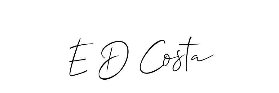 This is the best signature style for the E D Costa name. Also you like these signature font (Allison_Script). Mix name signature. E D Costa signature style 2 images and pictures png