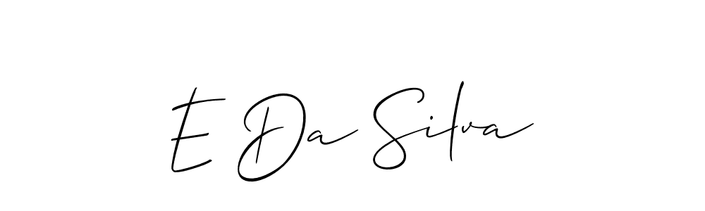 This is the best signature style for the E Da Silva name. Also you like these signature font (Allison_Script). Mix name signature. E Da Silva signature style 2 images and pictures png