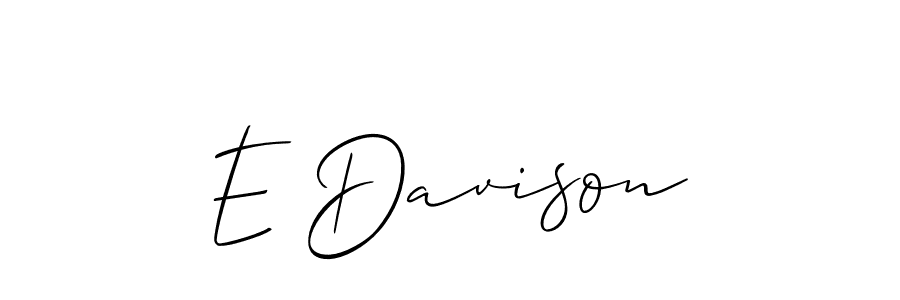 How to Draw E Davison signature style? Allison_Script is a latest design signature styles for name E Davison. E Davison signature style 2 images and pictures png