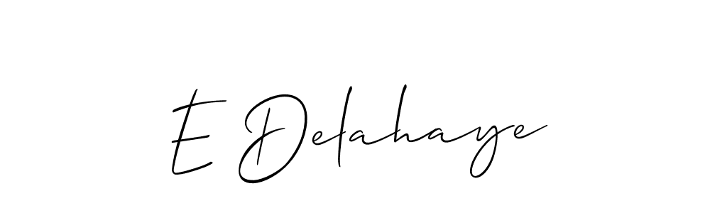 Also You can easily find your signature by using the search form. We will create E Delahaye name handwritten signature images for you free of cost using Allison_Script sign style. E Delahaye signature style 2 images and pictures png