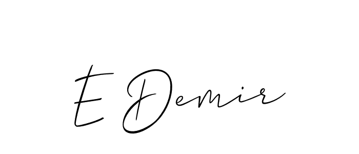 You can use this online signature creator to create a handwritten signature for the name E Demir. This is the best online autograph maker. E Demir signature style 2 images and pictures png