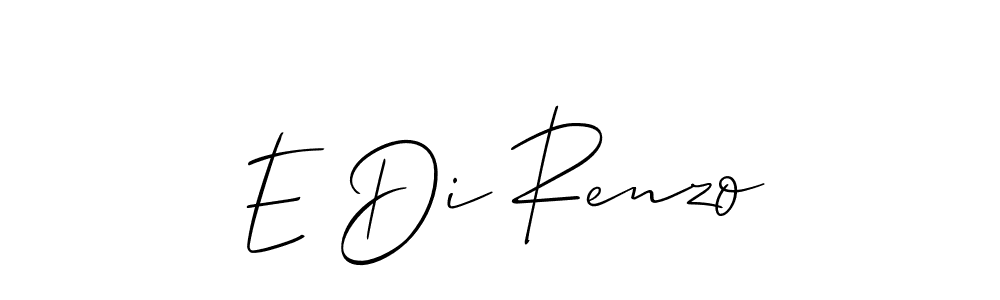 It looks lik you need a new signature style for name E Di Renzo. Design unique handwritten (Allison_Script) signature with our free signature maker in just a few clicks. E Di Renzo signature style 2 images and pictures png