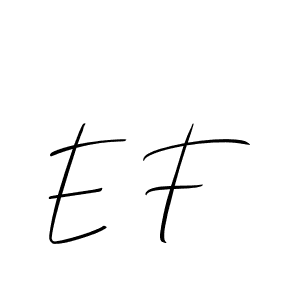 if you are searching for the best signature style for your name E F. so please give up your signature search. here we have designed multiple signature styles  using Allison_Script. E F signature style 2 images and pictures png