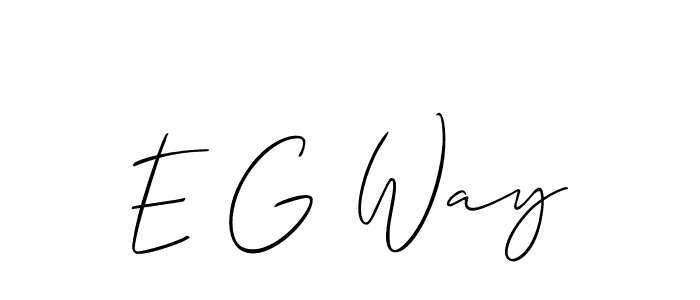 It looks lik you need a new signature style for name E G Way. Design unique handwritten (Allison_Script) signature with our free signature maker in just a few clicks. E G Way signature style 2 images and pictures png