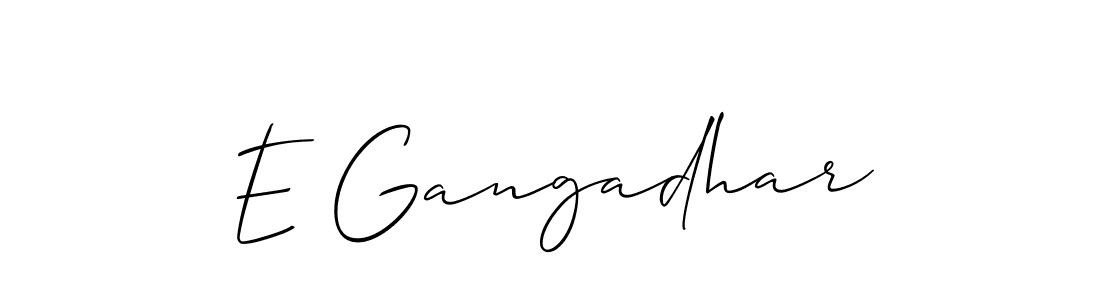 Allison_Script is a professional signature style that is perfect for those who want to add a touch of class to their signature. It is also a great choice for those who want to make their signature more unique. Get E Gangadhar name to fancy signature for free. E Gangadhar signature style 2 images and pictures png