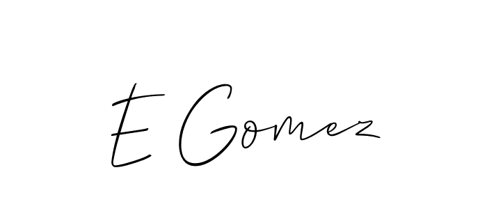 It looks lik you need a new signature style for name E Gomez. Design unique handwritten (Allison_Script) signature with our free signature maker in just a few clicks. E Gomez signature style 2 images and pictures png