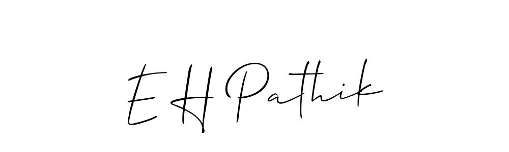 Make a beautiful signature design for name E H Pathik. Use this online signature maker to create a handwritten signature for free. E H Pathik signature style 2 images and pictures png