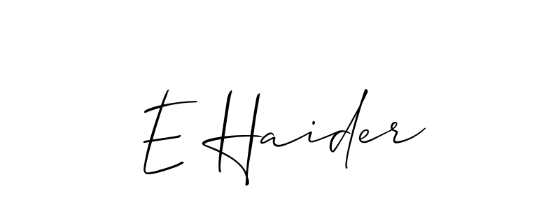 How to Draw E Haider signature style? Allison_Script is a latest design signature styles for name E Haider. E Haider signature style 2 images and pictures png