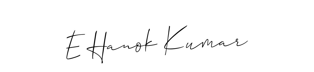 Make a beautiful signature design for name E Hanok Kumar. Use this online signature maker to create a handwritten signature for free. E Hanok Kumar signature style 2 images and pictures png