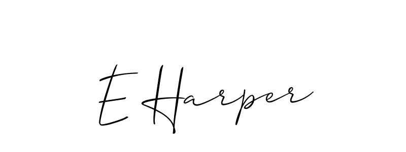 How to make E Harper signature? Allison_Script is a professional autograph style. Create handwritten signature for E Harper name. E Harper signature style 2 images and pictures png