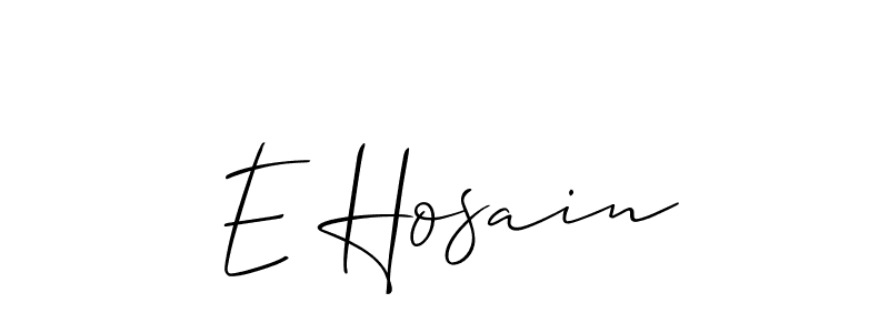 Make a beautiful signature design for name E Hosain. Use this online signature maker to create a handwritten signature for free. E Hosain signature style 2 images and pictures png