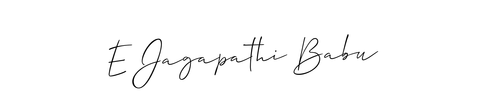 You should practise on your own different ways (Allison_Script) to write your name (E Jagapathi Babu) in signature. don't let someone else do it for you. E Jagapathi Babu signature style 2 images and pictures png