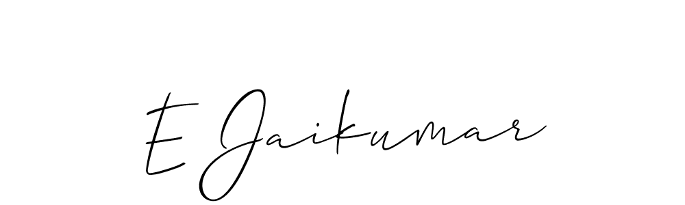 How to make E Jaikumar signature? Allison_Script is a professional autograph style. Create handwritten signature for E Jaikumar name. E Jaikumar signature style 2 images and pictures png