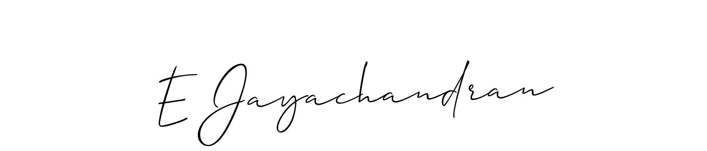 Make a beautiful signature design for name E Jayachandran. Use this online signature maker to create a handwritten signature for free. E Jayachandran signature style 2 images and pictures png