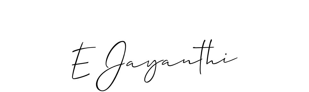 How to make E Jayanthi signature? Allison_Script is a professional autograph style. Create handwritten signature for E Jayanthi name. E Jayanthi signature style 2 images and pictures png