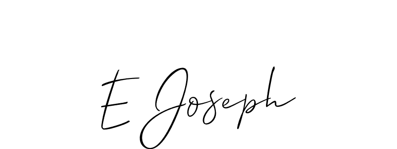 Design your own signature with our free online signature maker. With this signature software, you can create a handwritten (Allison_Script) signature for name E Joseph. E Joseph signature style 2 images and pictures png