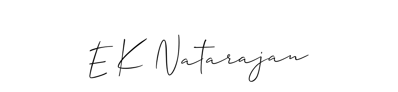 Make a beautiful signature design for name E K Natarajan. With this signature (Allison_Script) style, you can create a handwritten signature for free. E K Natarajan signature style 2 images and pictures png