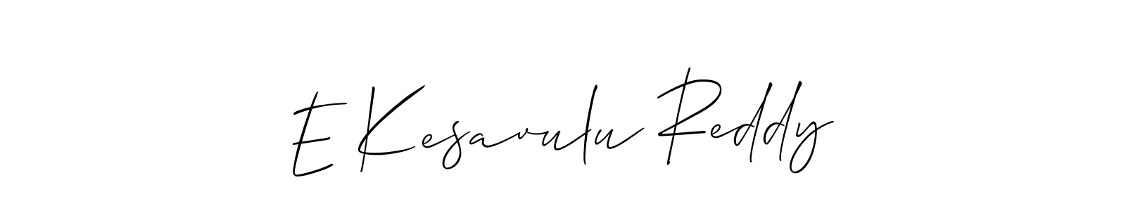 How to make E Kesavulu Reddy name signature. Use Allison_Script style for creating short signs online. This is the latest handwritten sign. E Kesavulu Reddy signature style 2 images and pictures png