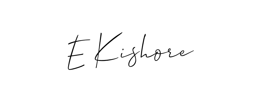 Best and Professional Signature Style for E Kishore. Allison_Script Best Signature Style Collection. E Kishore signature style 2 images and pictures png