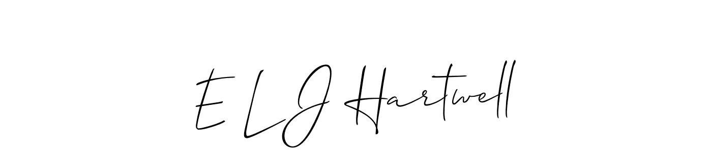 E L J Hartwell stylish signature style. Best Handwritten Sign (Allison_Script) for my name. Handwritten Signature Collection Ideas for my name E L J Hartwell. E L J Hartwell signature style 2 images and pictures png