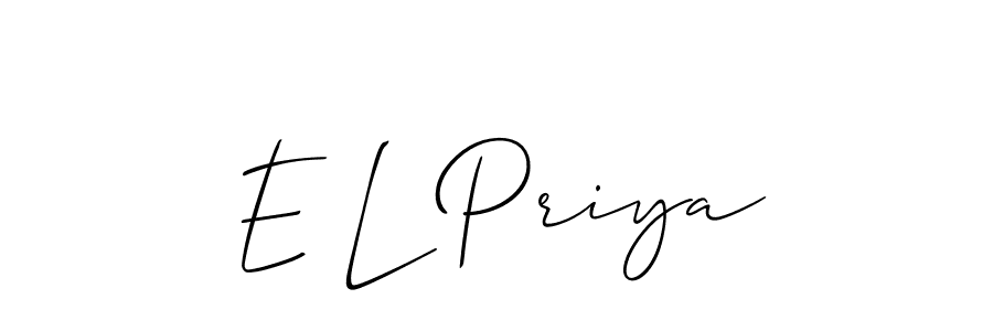You can use this online signature creator to create a handwritten signature for the name E L Priya. This is the best online autograph maker. E L Priya signature style 2 images and pictures png
