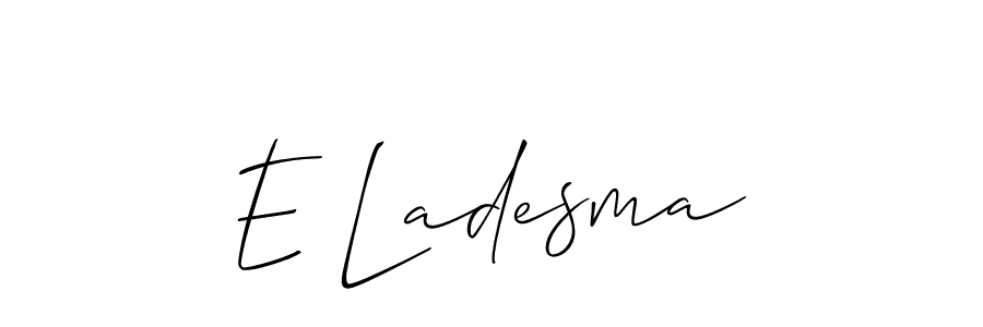 Make a beautiful signature design for name E Ladesma. Use this online signature maker to create a handwritten signature for free. E Ladesma signature style 2 images and pictures png