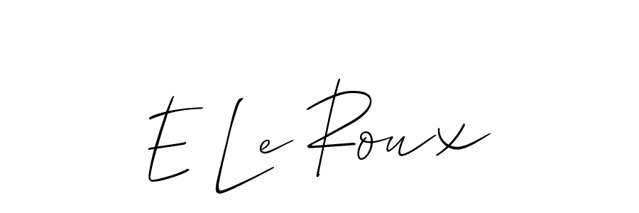 How to Draw E Le Roux signature style? Allison_Script is a latest design signature styles for name E Le Roux. E Le Roux signature style 2 images and pictures png