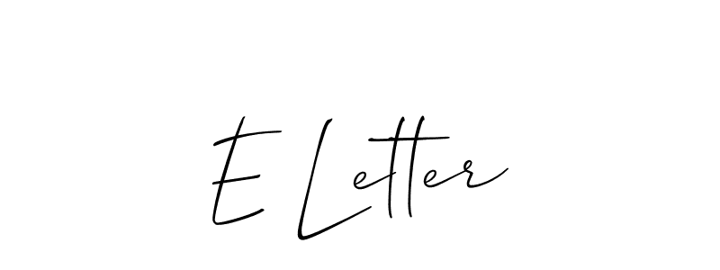 Use a signature maker to create a handwritten signature online. With this signature software, you can design (Allison_Script) your own signature for name E Letter. E Letter signature style 2 images and pictures png