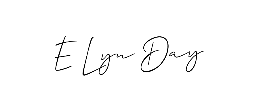 Allison_Script is a professional signature style that is perfect for those who want to add a touch of class to their signature. It is also a great choice for those who want to make their signature more unique. Get E Lyn Day name to fancy signature for free. E Lyn Day signature style 2 images and pictures png