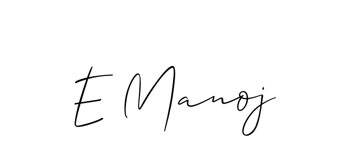 Best and Professional Signature Style for E Manoj. Allison_Script Best Signature Style Collection. E Manoj signature style 2 images and pictures png