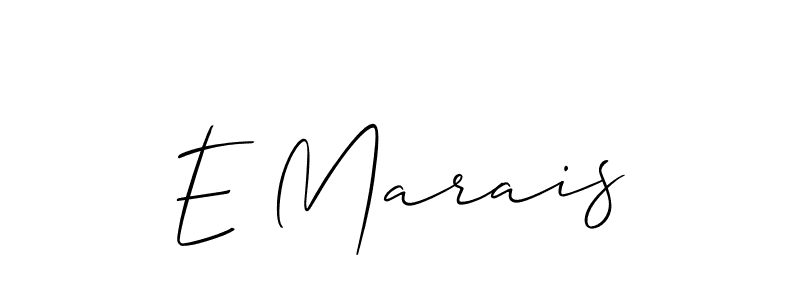 Allison_Script is a professional signature style that is perfect for those who want to add a touch of class to their signature. It is also a great choice for those who want to make their signature more unique. Get E Marais name to fancy signature for free. E Marais signature style 2 images and pictures png