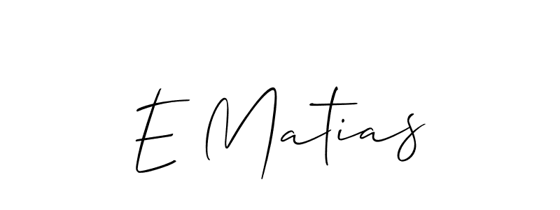 Similarly Allison_Script is the best handwritten signature design. Signature creator online .You can use it as an online autograph creator for name E Matias. E Matias signature style 2 images and pictures png