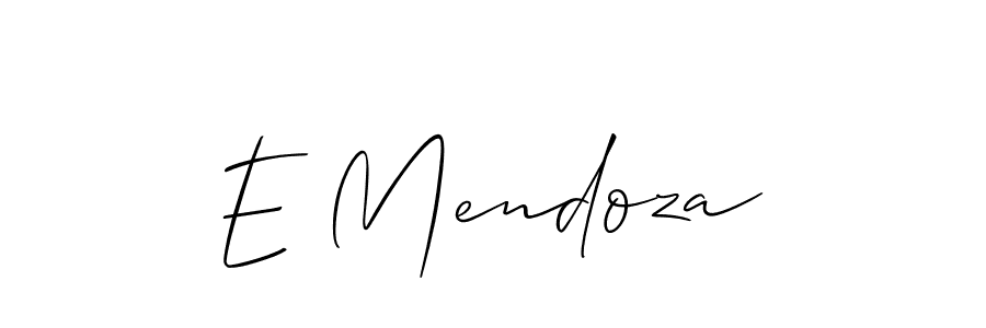 Best and Professional Signature Style for E Mendoza. Allison_Script Best Signature Style Collection. E Mendoza signature style 2 images and pictures png