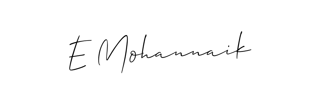 Allison_Script is a professional signature style that is perfect for those who want to add a touch of class to their signature. It is also a great choice for those who want to make their signature more unique. Get E Mohannaik name to fancy signature for free. E Mohannaik signature style 2 images and pictures png