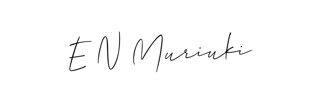 How to Draw E N Muriuki signature style? Allison_Script is a latest design signature styles for name E N Muriuki. E N Muriuki signature style 2 images and pictures png