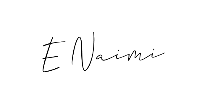 How to make E Naimi signature? Allison_Script is a professional autograph style. Create handwritten signature for E Naimi name. E Naimi signature style 2 images and pictures png