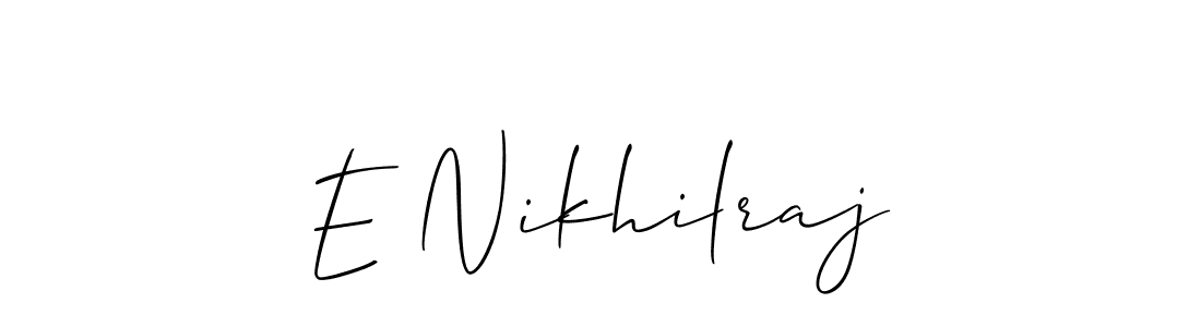 Also You can easily find your signature by using the search form. We will create E Nikhilraj name handwritten signature images for you free of cost using Allison_Script sign style. E Nikhilraj signature style 2 images and pictures png