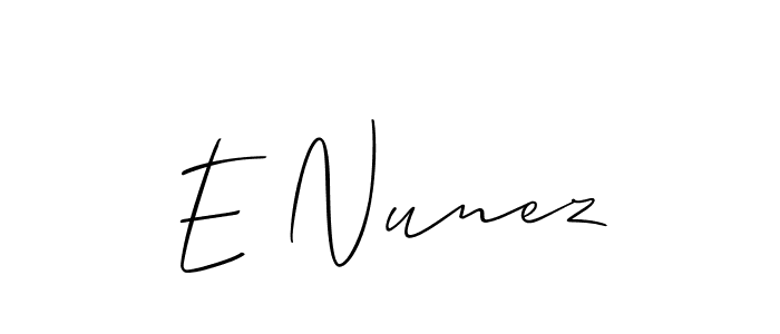 Best and Professional Signature Style for E Nunez. Allison_Script Best Signature Style Collection. E Nunez signature style 2 images and pictures png