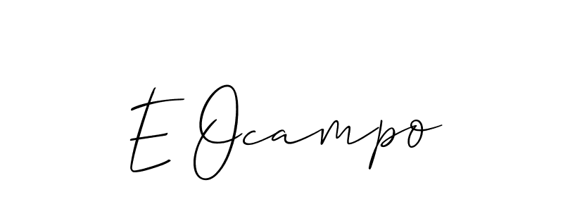E Ocampo stylish signature style. Best Handwritten Sign (Allison_Script) for my name. Handwritten Signature Collection Ideas for my name E Ocampo. E Ocampo signature style 2 images and pictures png