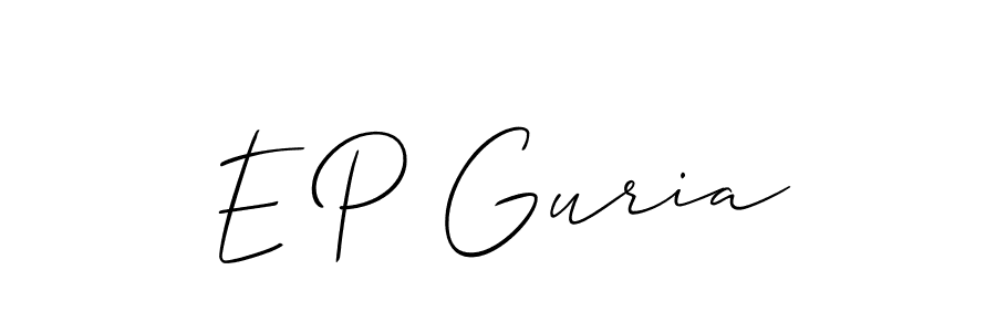 Best and Professional Signature Style for E P Guria. Allison_Script Best Signature Style Collection. E P Guria signature style 2 images and pictures png