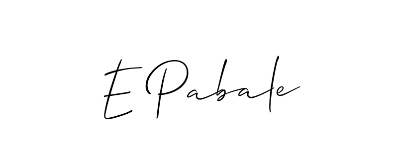 Best and Professional Signature Style for E Pabale. Allison_Script Best Signature Style Collection. E Pabale signature style 2 images and pictures png