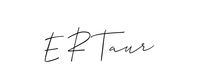 Similarly Allison_Script is the best handwritten signature design. Signature creator online .You can use it as an online autograph creator for name E R Taur. E R Taur signature style 2 images and pictures png