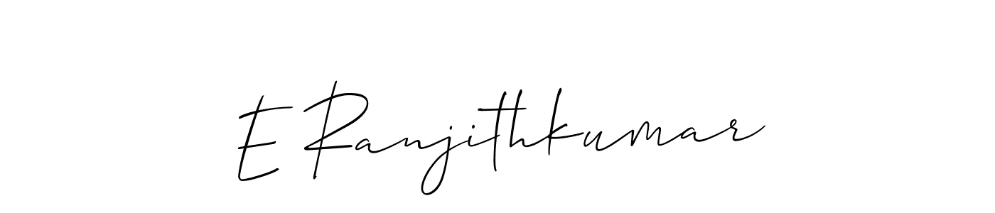 Also You can easily find your signature by using the search form. We will create E Ranjithkumar name handwritten signature images for you free of cost using Allison_Script sign style. E Ranjithkumar signature style 2 images and pictures png