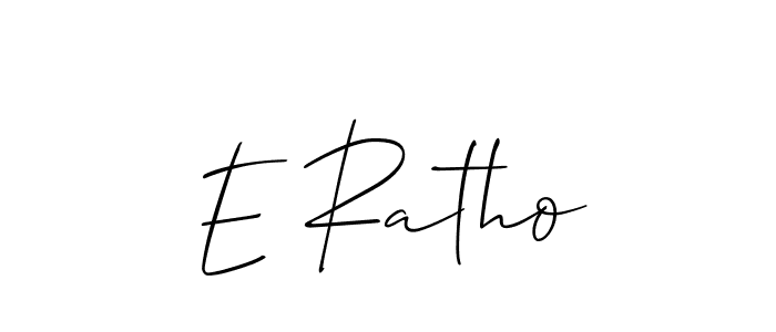 Make a beautiful signature design for name E Ratho. With this signature (Allison_Script) style, you can create a handwritten signature for free. E Ratho signature style 2 images and pictures png